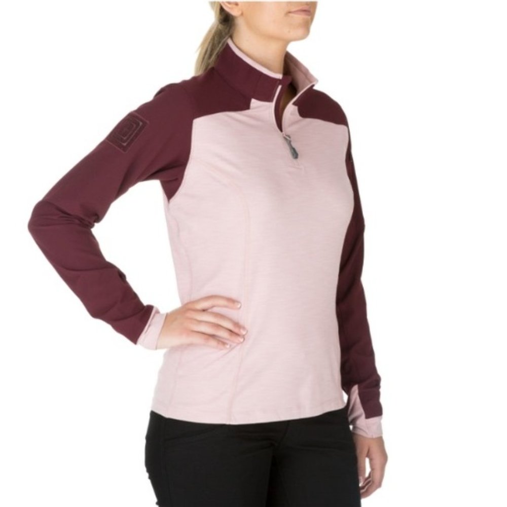 5.11 Tactical Women’s Rapid Half Zip Pink/Maroon